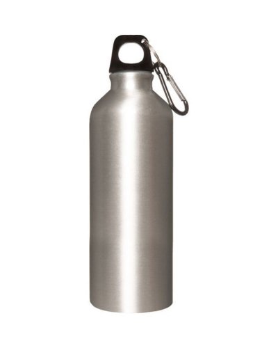 Borraccia in alluminio con moschettone da 500 ml Grigio