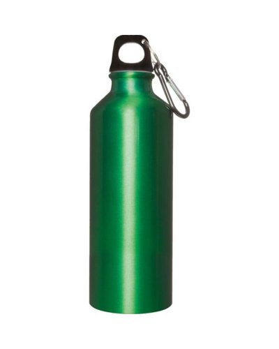 Borraccia in alluminio con moschettone da 500 ml Verde