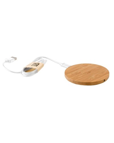 Caricabatterie wireless in bamboo Fernando