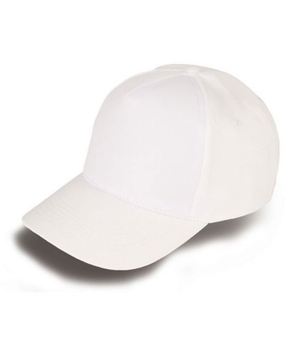 Cappellino golf 5 pannelli in RPET Bianco
