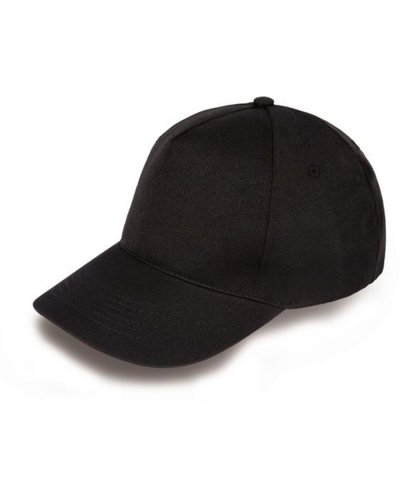 Cappellino golf 5 pannelli in RPET Nero