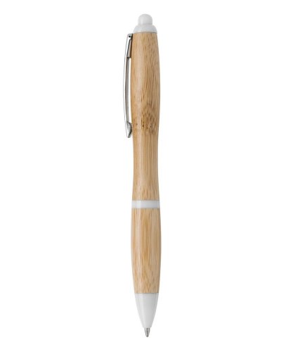 Penna a sfera in bamboo Hetty Bianco