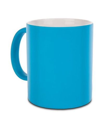 Tazza in ceramica colori fluo 320 ml Sky Blue
