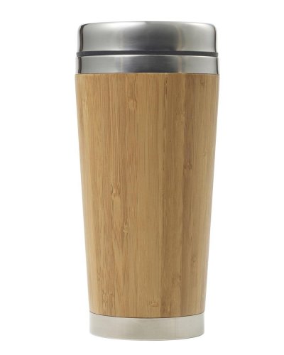 Tazza termica con rivestimento in bamboo 400 ml Sabine Marrone