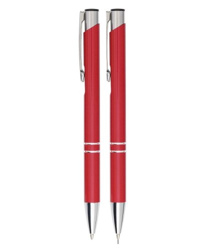 Set da scrittura in alluminio Zahir Rosso