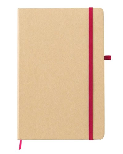 Taccuino A5 in carta minerale con elastico Cora Rosso