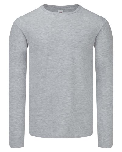 T-shirt girocollo manica lunga Iconic Heather grey