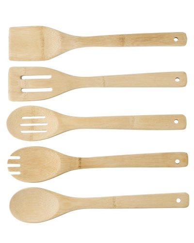 Set utensili per insalata in bamboo Marrone
