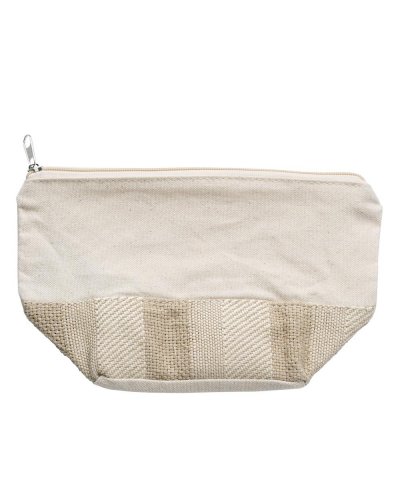 Necessaire in cotone con base in juta Miguel Marrone