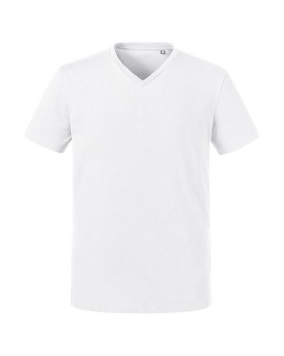 T-shirt uomo scollo a V Pure Organic Bianco