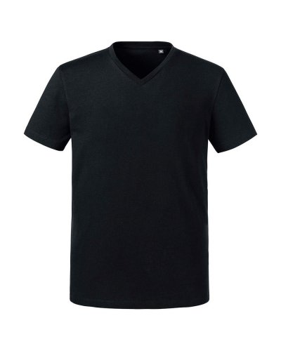 T-shirt uomo scollo a V Pure Organic Nero