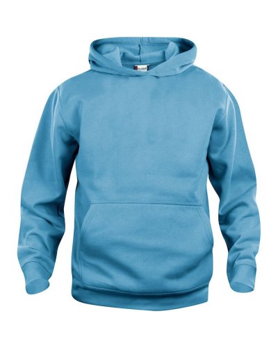 Felpa Basic Hoody Junior Turchese