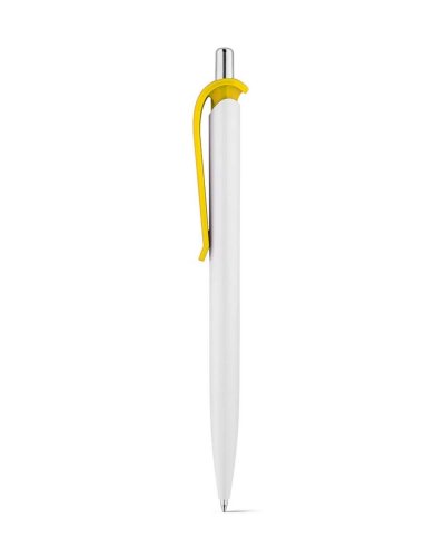 Penna a sfera in ABS con particolare cromato Giallo