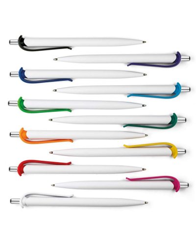 Penna a sfera in ABS con particolare cromato