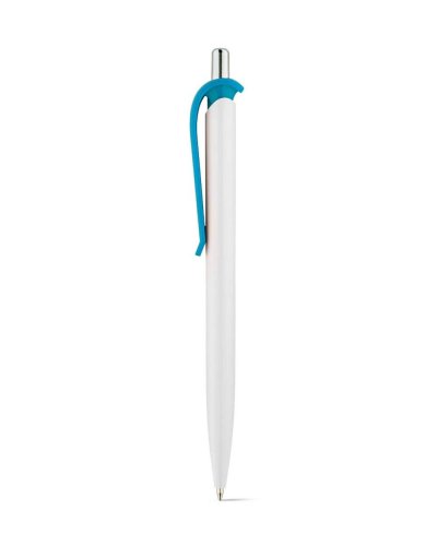 Penna a sfera in ABS con particolare cromato Azzurro