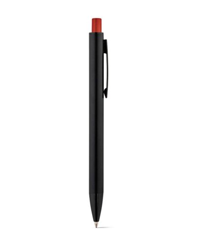 Penna a sfera a scatto in alluminio con finiture matt Rosso