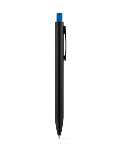 Penna a sfera a scatto in alluminio con finiture matt Blu Reale