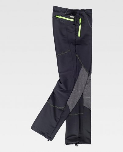 Pantalone da montagna elasticizzato tessuto ripstop BLACK