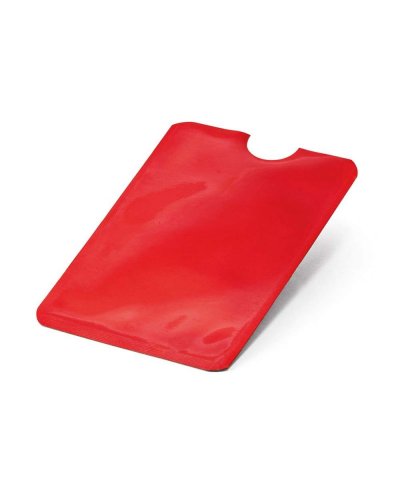 Porta tessere con blocco RFID spazio per 1 tessera Rosso