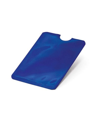 Porta tessere con blocco RFID spazio per 1 tessera Blu Reale