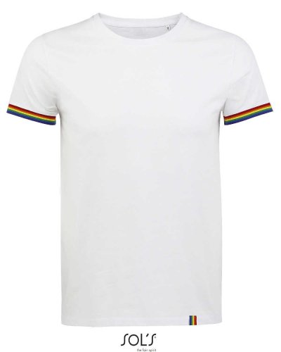 T-shirt Rainbow Man Bianco / Arcobaleno