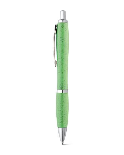 Penna a sfera in fibra di grano e ABS con clip Verde Chiaro