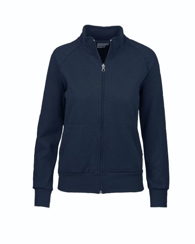 Jacket donna in felpa french terry zip lunga Blu