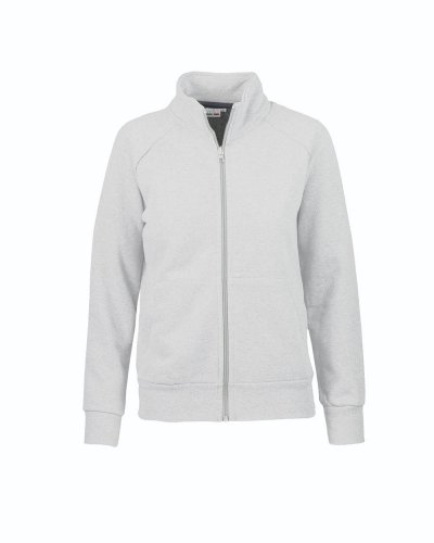 Jacket donna in felpa french terry zip lunga Bianco