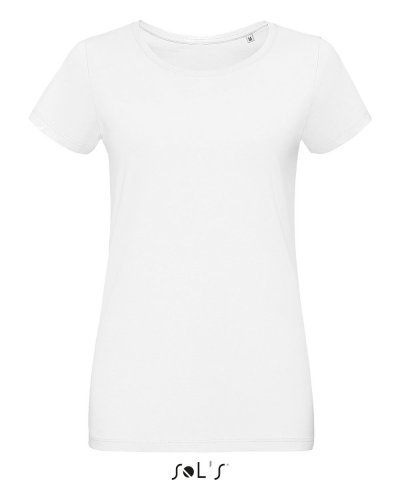 T-shirt donna slim girocollo Martin Bianco