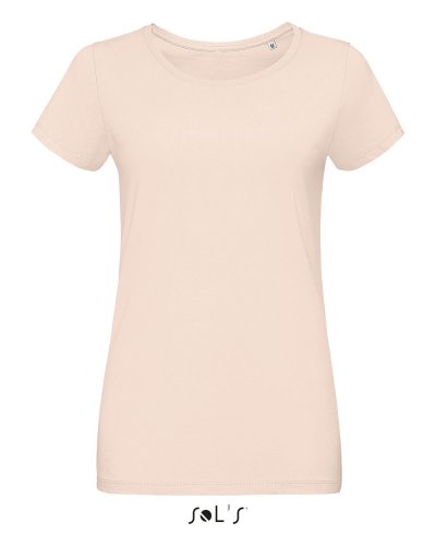 T-shirt donna slim girocollo Martin Rosa Pastello
