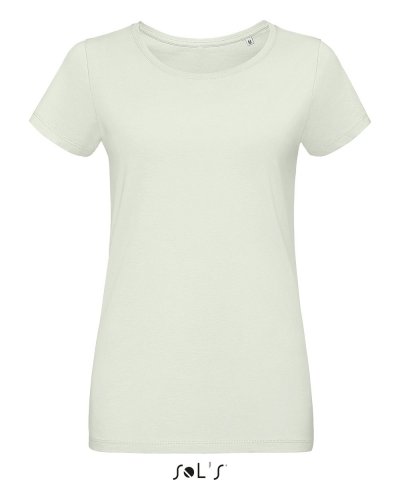 T-shirt donna slim girocollo Martin Verde Pastello