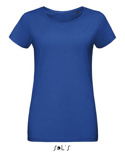 T-shirt donna slim girocollo Martin Blu Royal