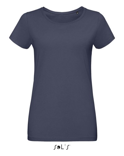 T-shirt donna slim girocollo Martin Grigio Topo