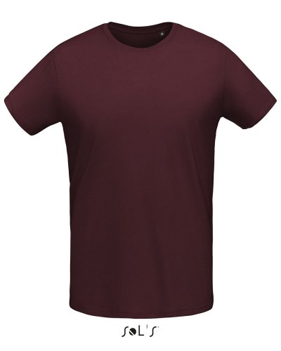 T-shirt uomo slim girocollo Martin Rosso Borgogna