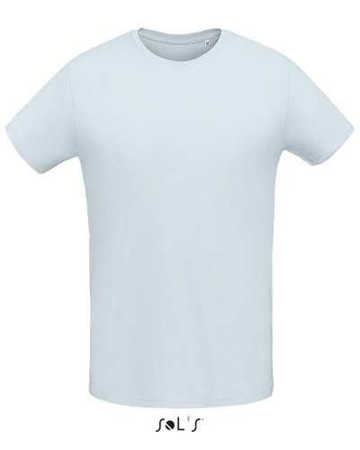 T-shirt uomo slim girocollo Martin Blu pastello