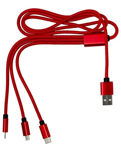 Set cavi per la ricarica in nylon Rosso