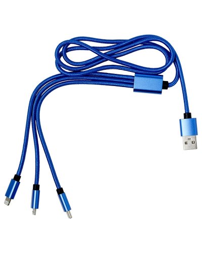 Set cavi per la ricarica in nylon Blu Royal