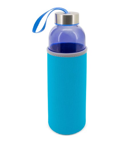 Bottiglia in vetro con custodia in neoprene e cordino 500 ml