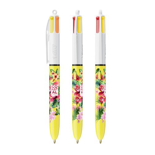 BIC 4 Colours Sun: penna 4 colori moda, arancione e giallo