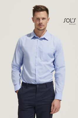 Camicia slim uomo Baltimore, cotone poliestere, colletto rinforzato
