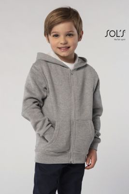 Kapuzen-Sweatshirt für Kinder mit durchgehendem Reißverschluss, aus Ba
