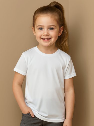 T-shirt bambini ACTIVE-DRY 100% poliestere 140g girocollo sport