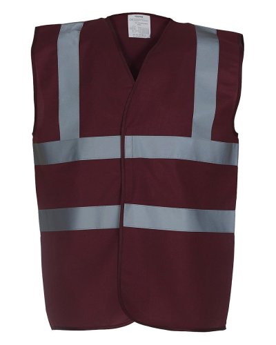 Gilet sicurezza Fluo 2 Band and Brace Maroon