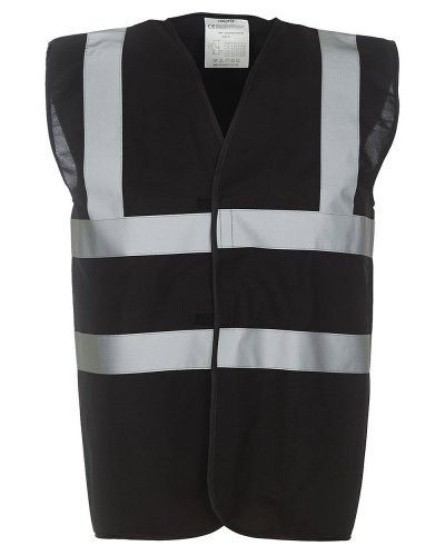Gilet sicurezza Fluo 2 Band and Brace Black