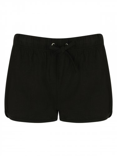 Ladies Retro Shorts Black / Black