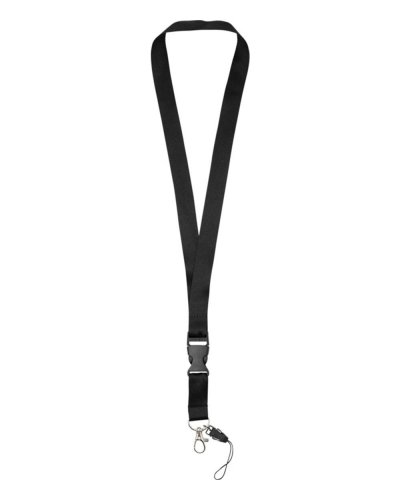Lanyard porta cellulare Sagan con fibbia rimovibile Nero