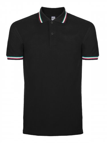 Polo tricolor Italy Black