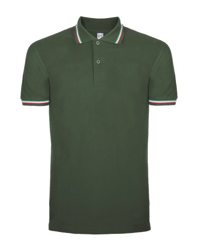 Polo tricolor Italy Olive
