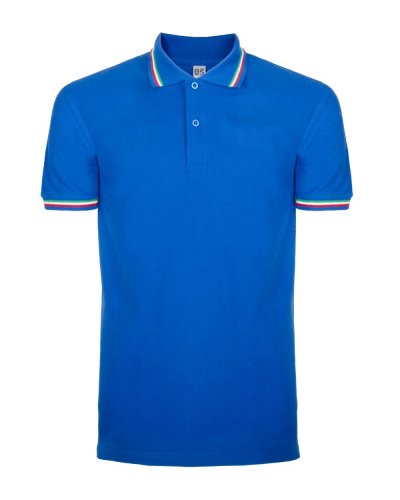 Polo tricolor Italy Royal blue