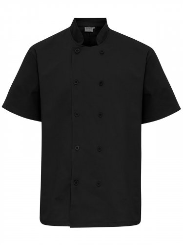 Short Sleeve Chef's Jacket Black